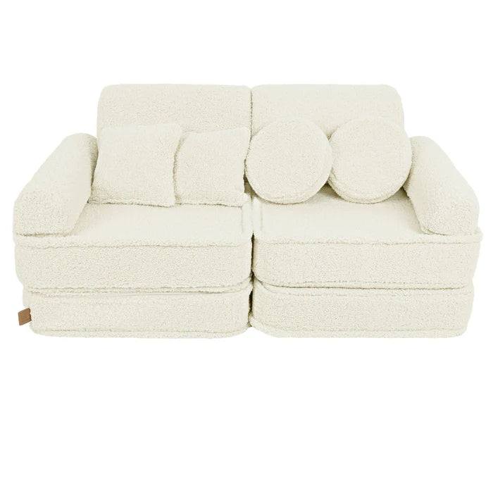 MeowBaby Bearly Pocket Kids Sofa - Plus - Cream