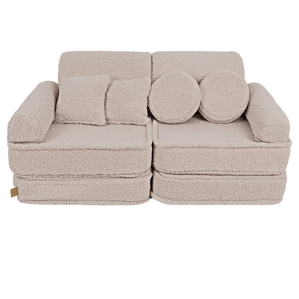 MeowBaby Bearly Pocket Kids Sofa - Plus - Grey