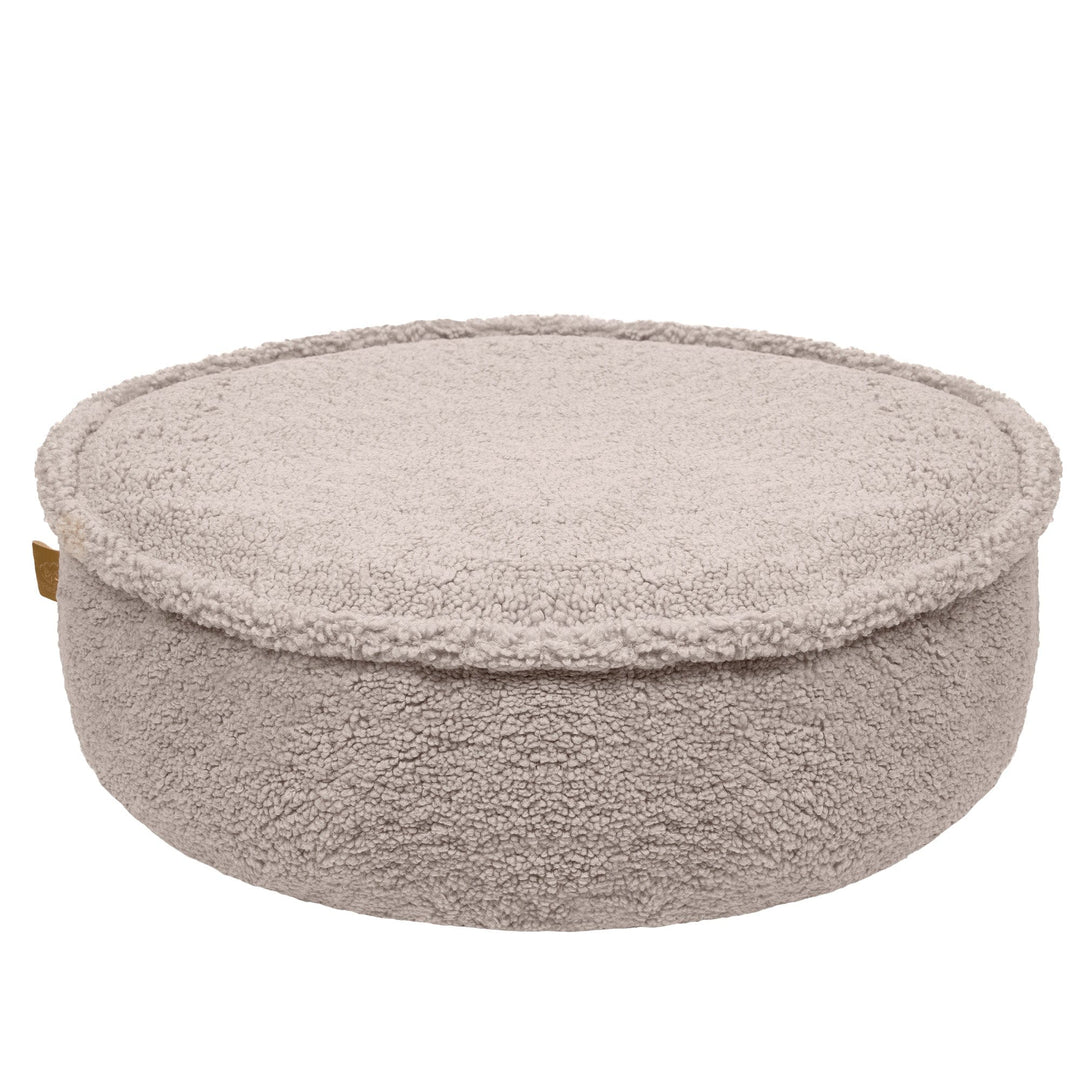 MeowBaby Round Pouf in Bearly Light grey