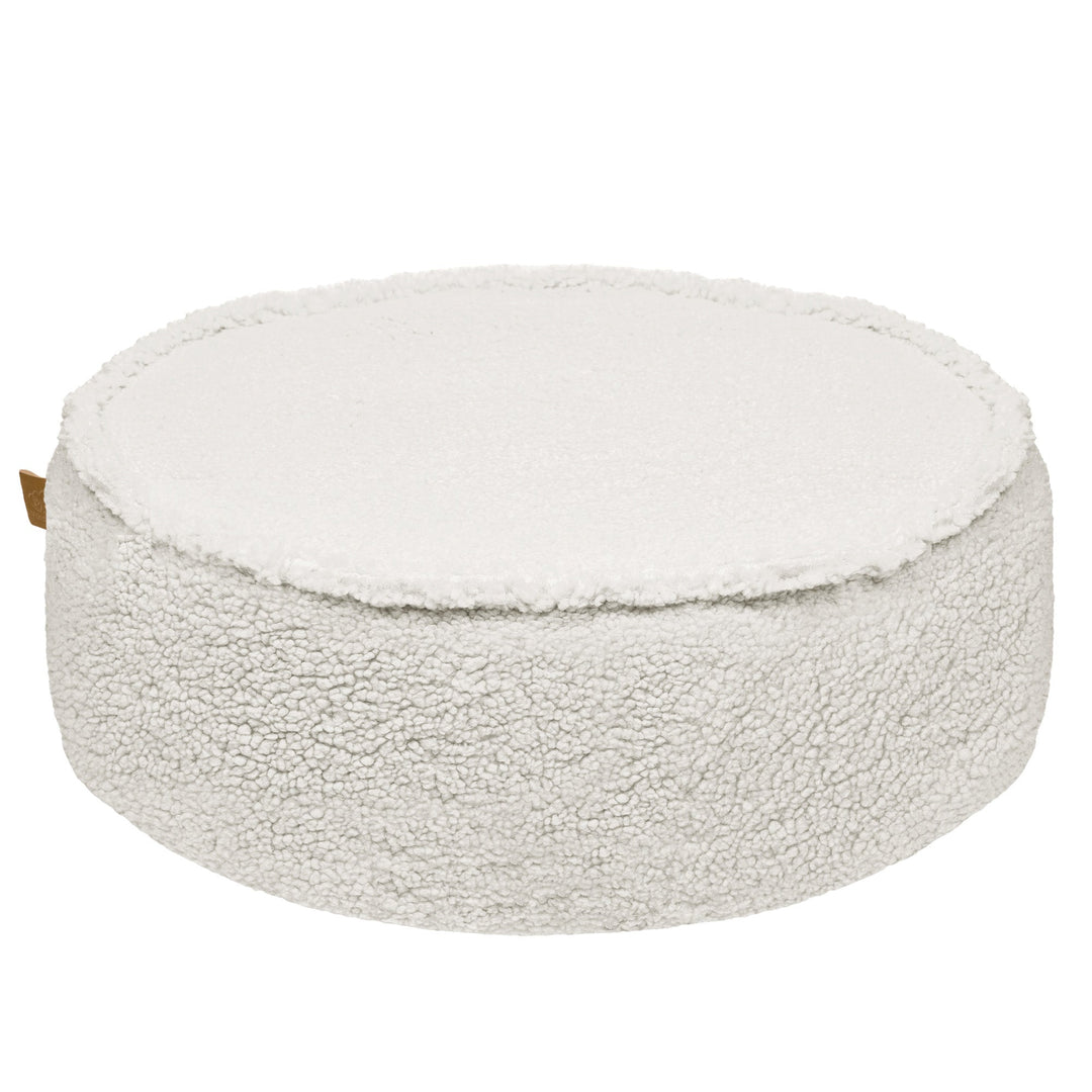 MeowBaby Round Pouf in Bearly White