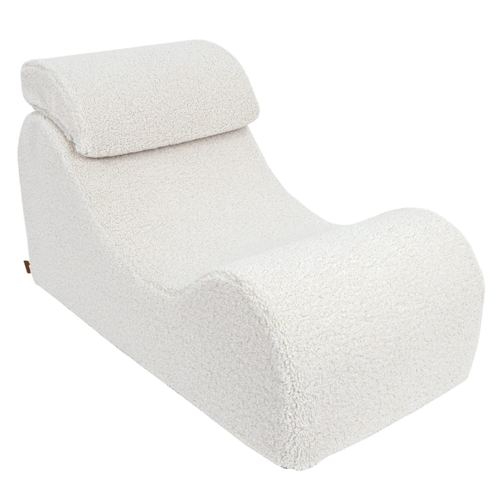 MeowBaby Bearly Wave Lounger - Cream, side view