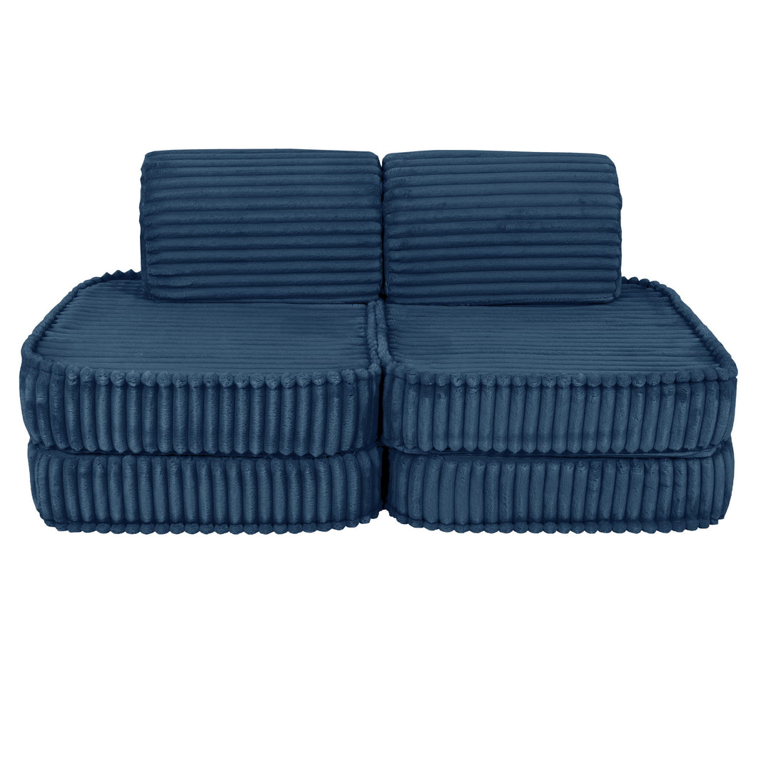 MeowBaby Churros Pocket Kids Sofa - Basic - Midnight Blue