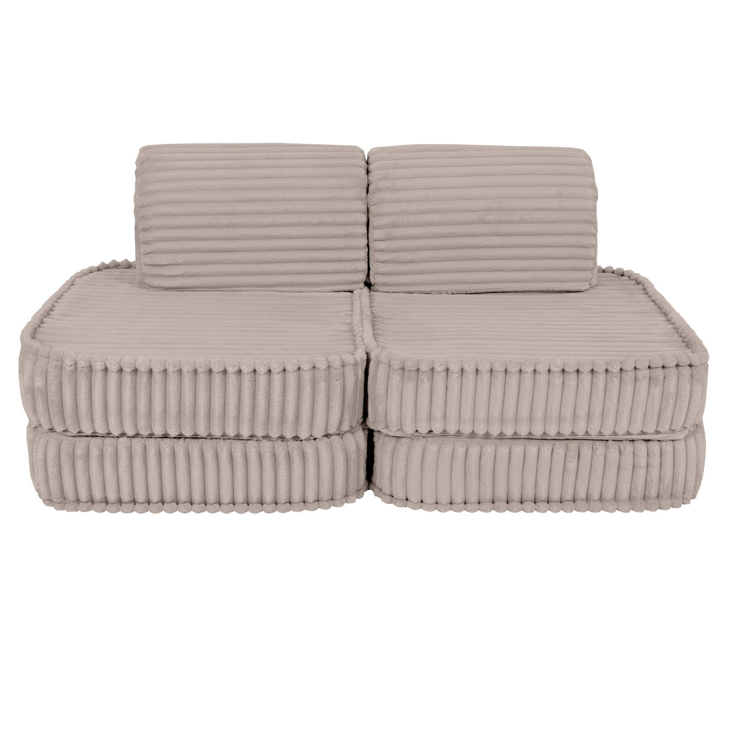 MeowBaby Churros Pocket Kids Sofa - Basic - Pebble Beige
