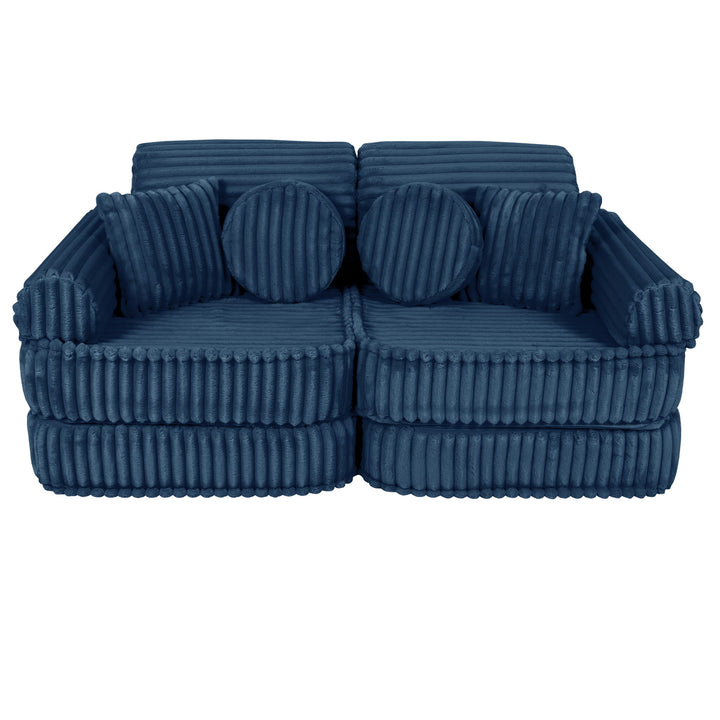 MeowBaby Churros Pocket Kids Sofa - Plus - Midnight Blue