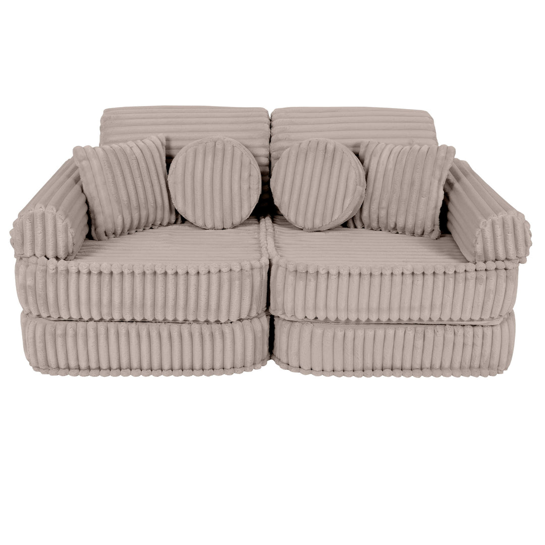 MeowBaby Churros Pocket Kids Sofa - Plus - Pebble Beige