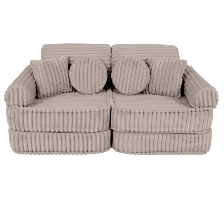 MeowBaby Churros Pocket Kids Sofa - Plus - Pebble Beige