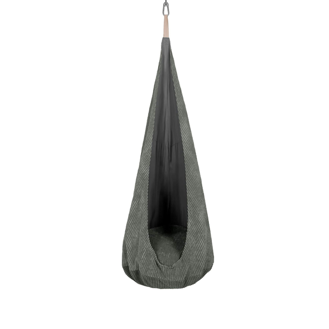 MeowBaby Cocoon Swing hanging pod chair in Khaki corduroy
