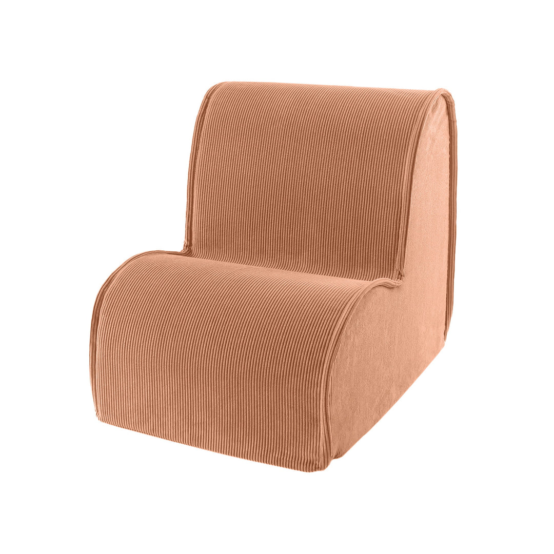 MeowBaby Corduroy Chair for Children in Brick, kids armchair