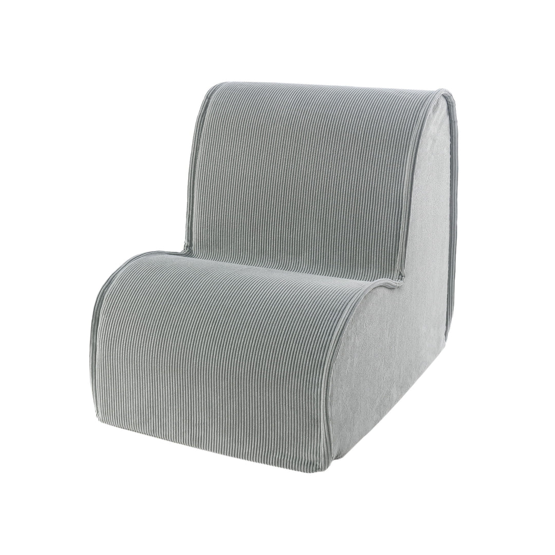 MeowBaby Corduroy Chair for Children in Grey, kids armchair
