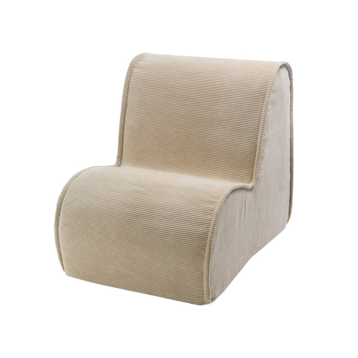MeowBaby Corduroy Chair for Children in Sand, kids armchair