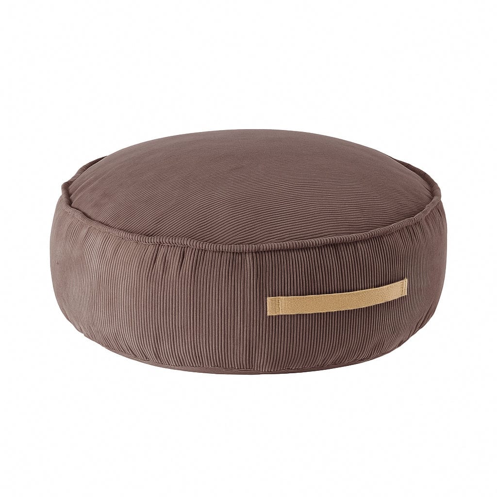 MeowBaby Round Pouf in Corduroy Brown