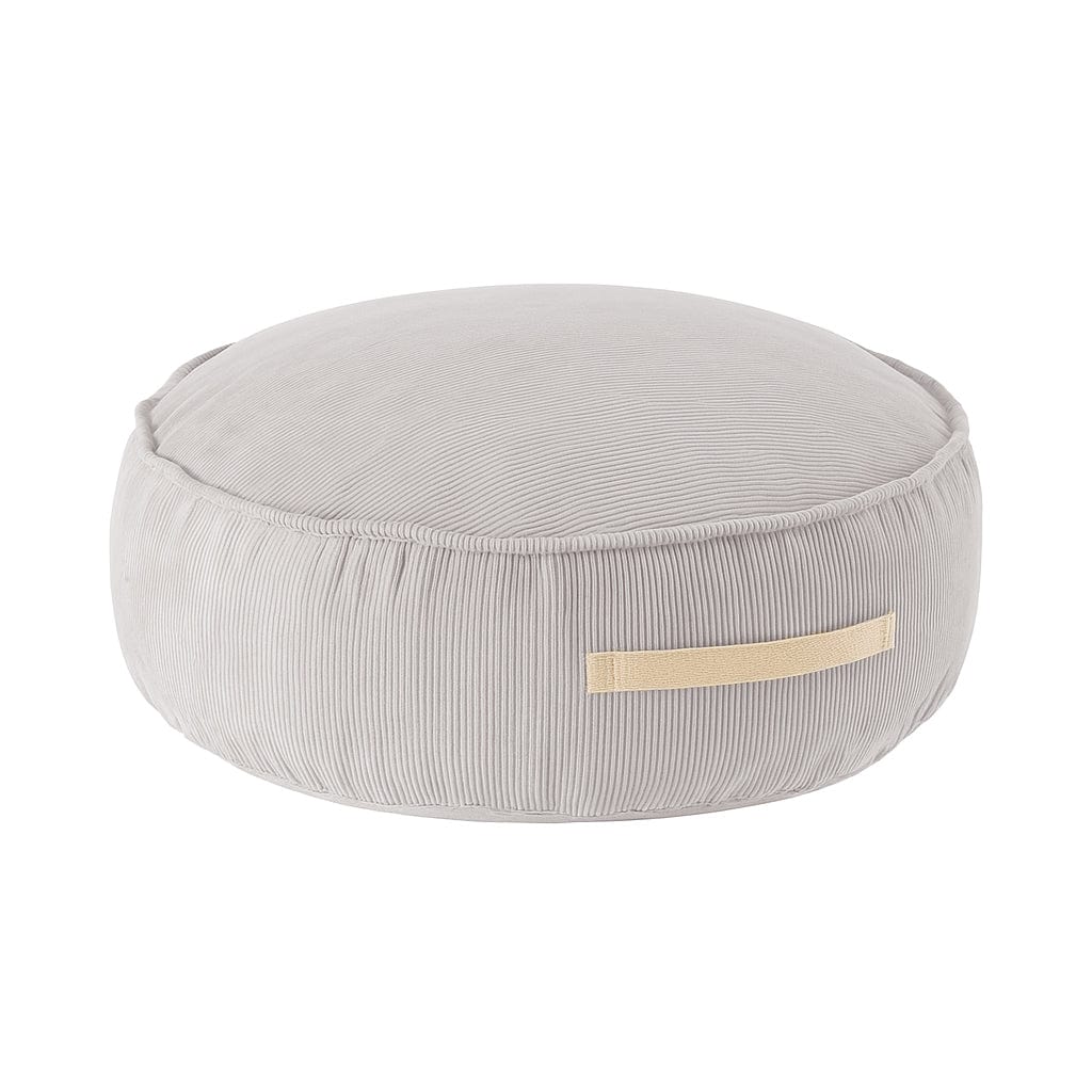 MeowBaby Round Pouf in Corduroy Grey