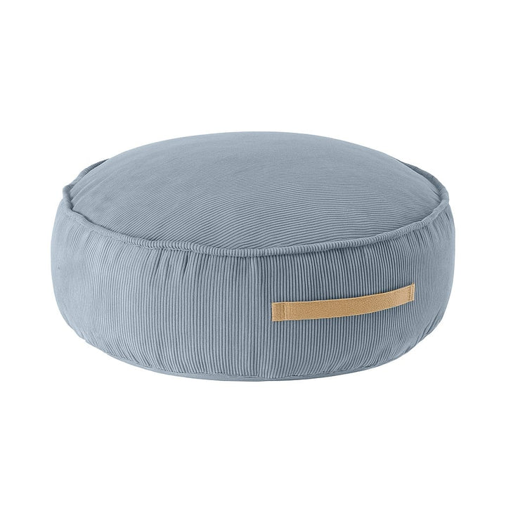 MeowBaby Round Pouf in Corduroy Turquoise