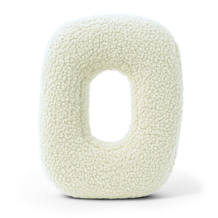 MeowBaby Cream Teddy Letter Cushion - Letter O