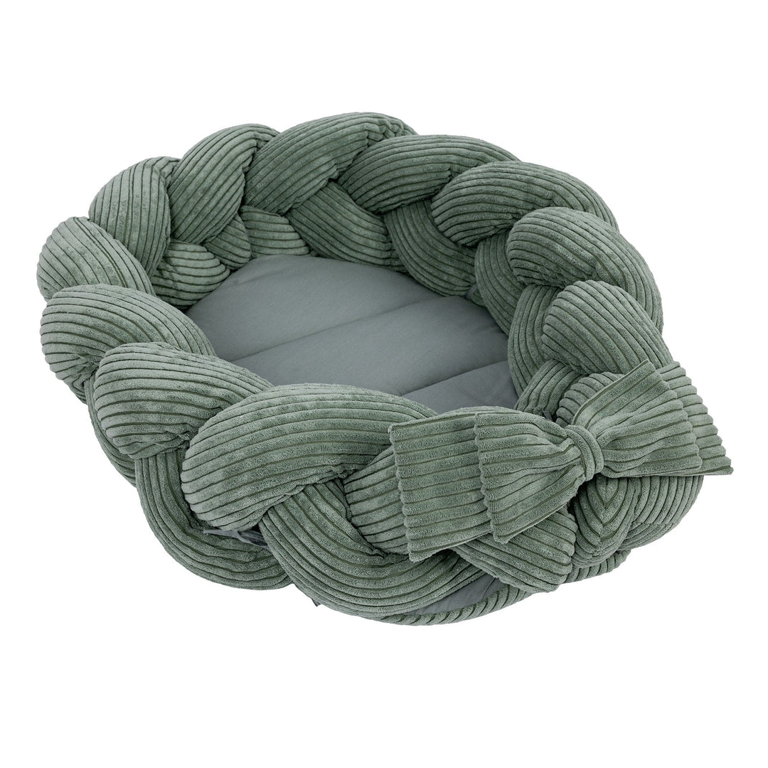 MeowBaby Baby Nest Playmat, Corduroy Olive Green