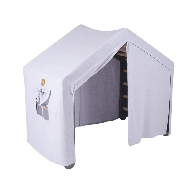 MeowBaby Large House &amp; Ladder Climbing Set, Grey &amp; Blue tent, Black ladder