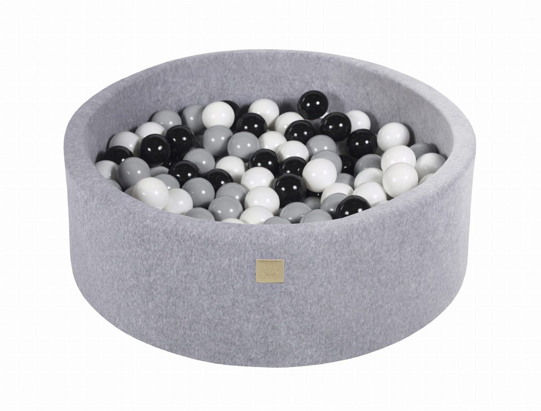 MeowBaby Light Grey Round Velvet Ball Pit Ball Pits MeowBaby 