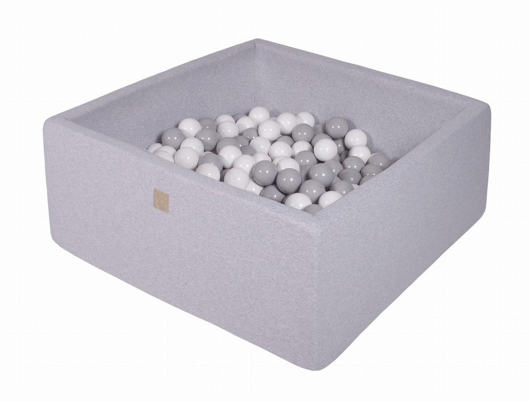 MeowBaby Light Grey Square Cotton Ball Pit Ball Pits MeowBaby 