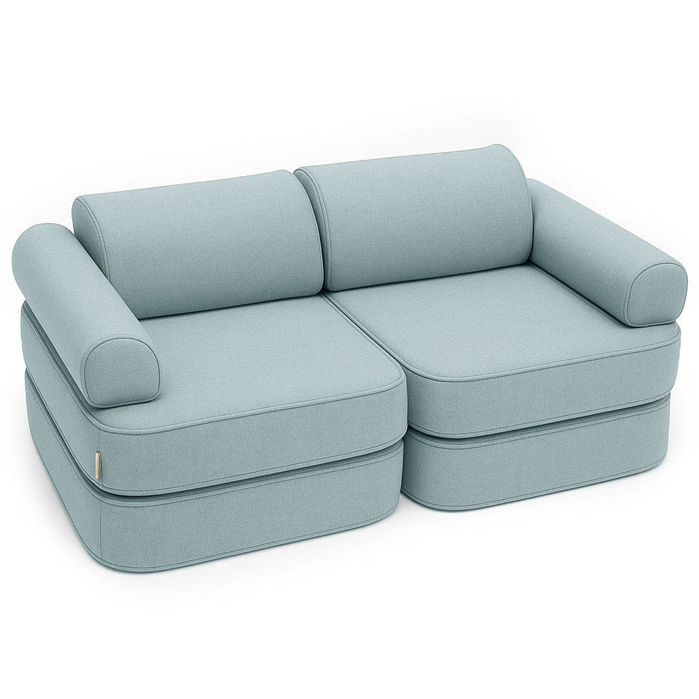 MeowBaby Outzy Pocket Kids Sofa 120cm - Cloudberry Sky Blue