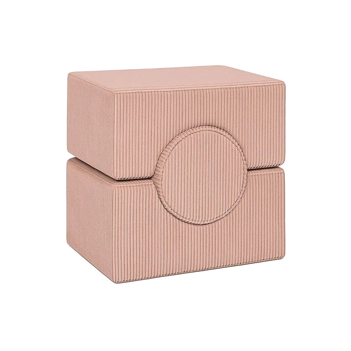 MeowBaby Shape Set 3 Elements in Powder Pink corduroy, foam shapes for toddler building play