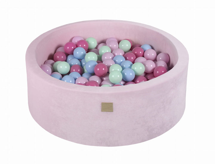 MeowBaby Powder Pink Round Velvet Ball Pit Ball Pits MeowBaby 