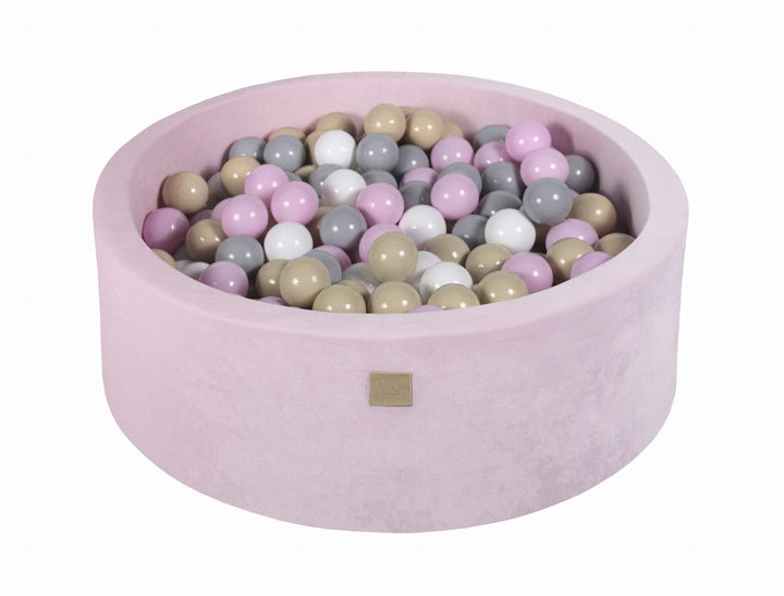 MeowBaby Powder Pink Round Velvet Ball Pit Ball Pits MeowBaby 