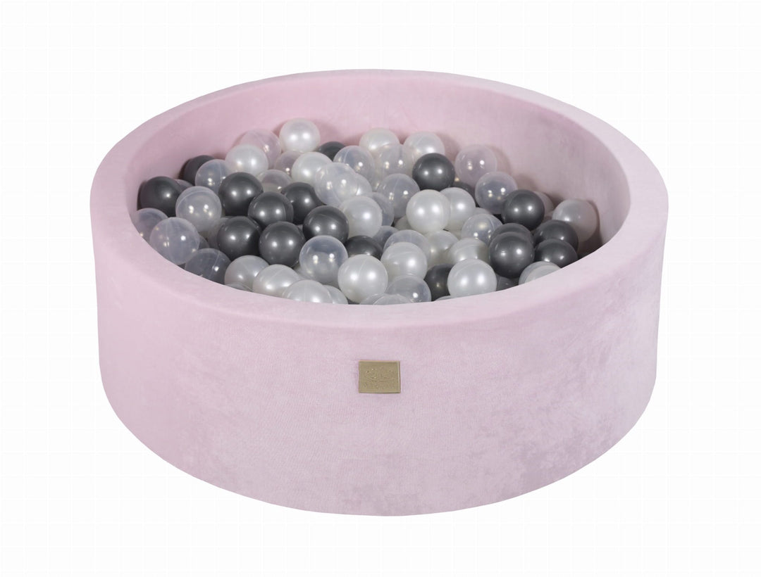 MeowBaby Powder Pink Round Velvet Ball Pit Ball Pits MeowBaby 