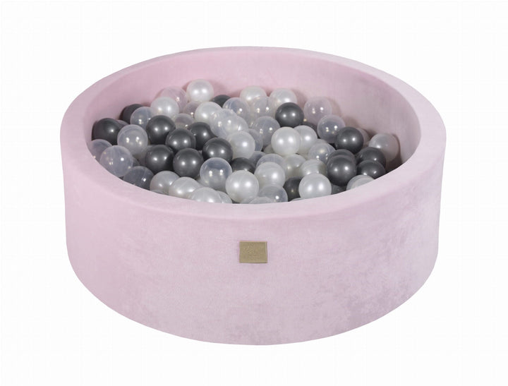 MeowBaby Powder Pink Round Velvet Ball Pit Ball Pits MeowBaby 
