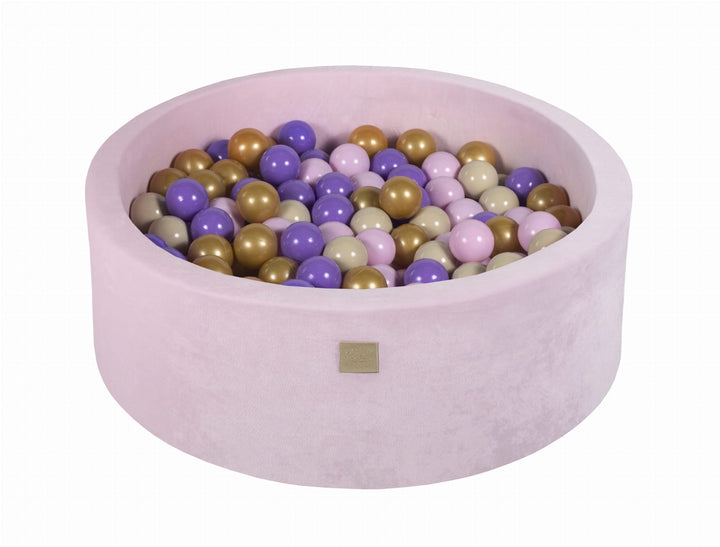 MeowBaby Powder Pink Round Velvet Ball Pit Ball Pits MeowBaby 