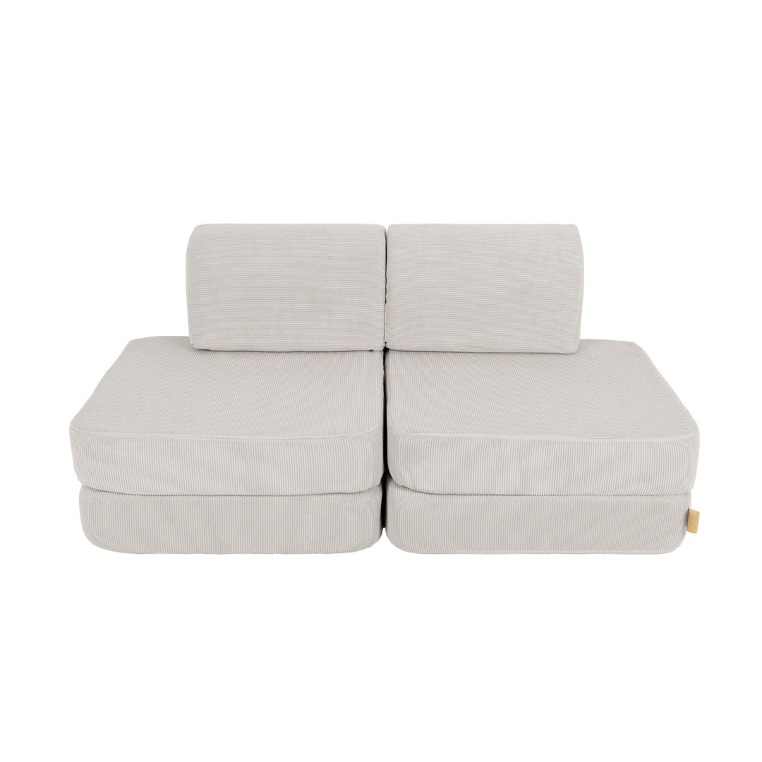MeowBaby Slimcord Pocket Kids Sofa - Basic - Grey