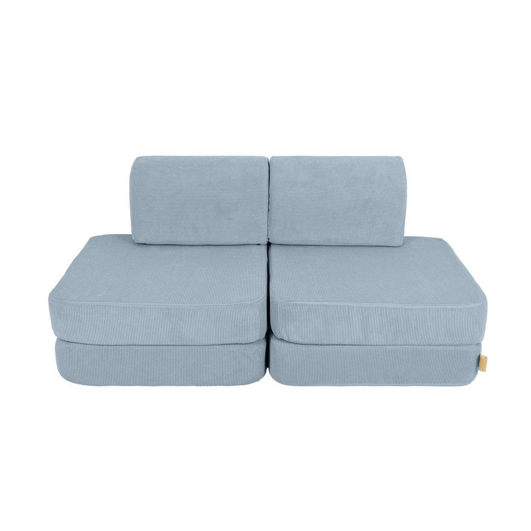MeowBaby Slimcord Pocket Kids Sofa - Basic - Turquoise