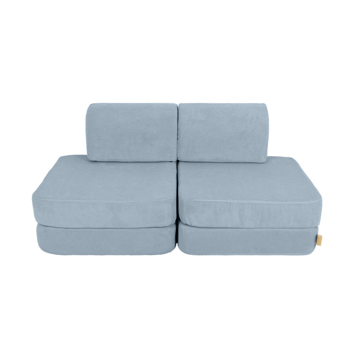 MeowBaby Slimcord Pocket Kids Sofa - Basic - Turquoise