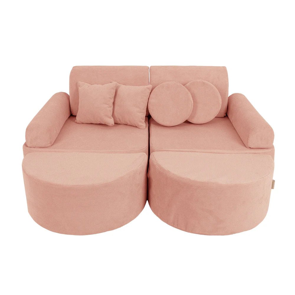 MeowBaby Slimcord Pocket Kids Sofa - Max - Brick