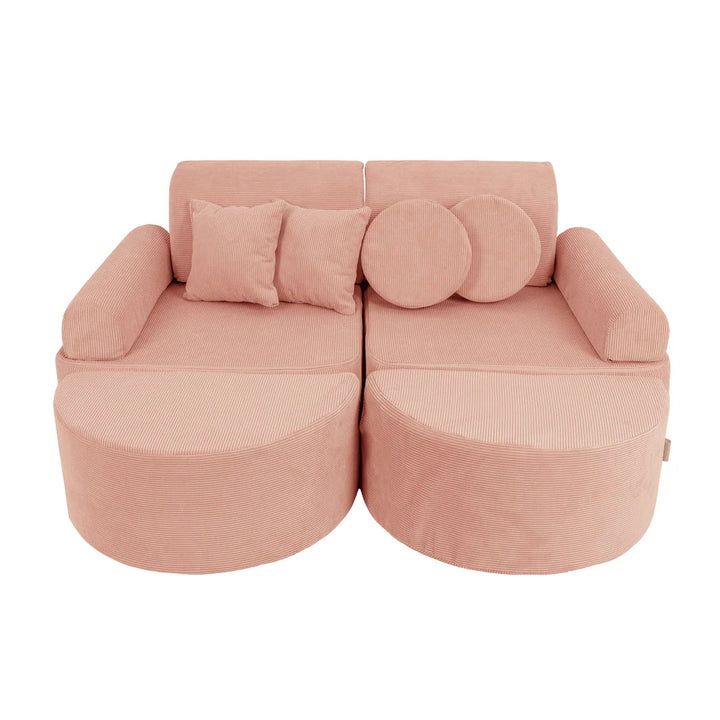 MeowBaby Slimcord Pocket Kids Sofa - Max - Brick