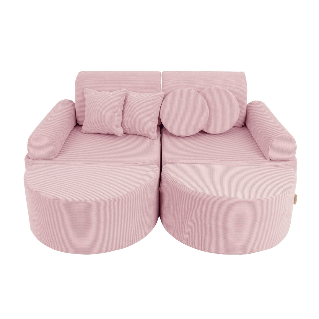 MeowBaby Slimcord Pocket Kids Sofa - Max - Pink