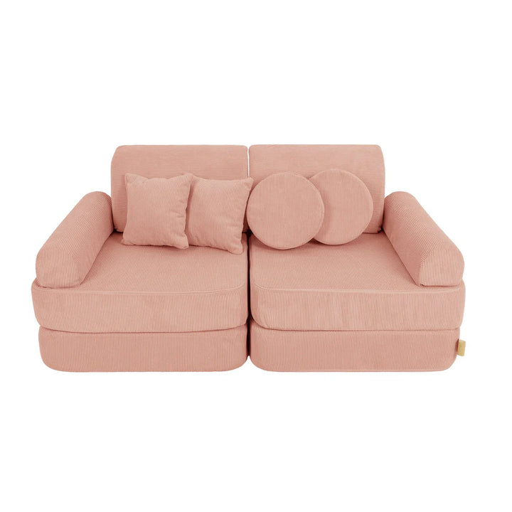 MeowBaby Slimcord Pocket Kids Sofa - Plus - Brick