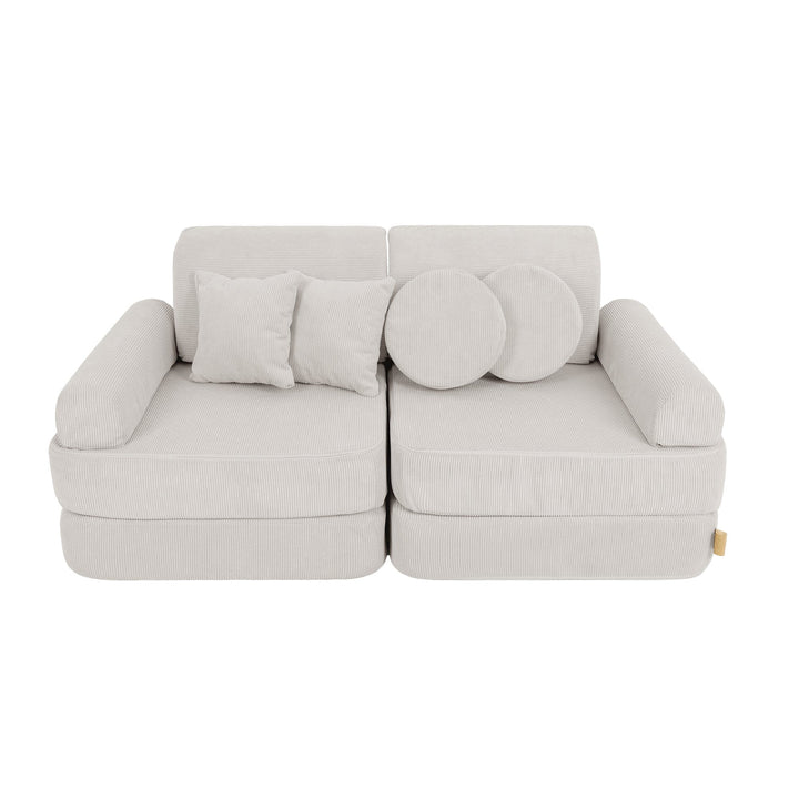 MeowBaby Slimcord Pocket Kids Sofa - Plus - Grey