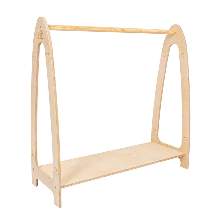 MeowBaby Soft Hanger wooden coat stand, Large size in Natural wood