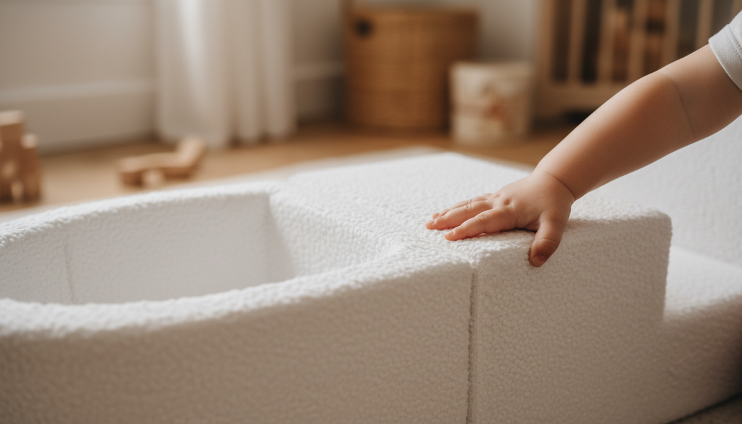 MeowBaby Soft Play Ball Pit Mini - Boucle lifestyle: texture close-up