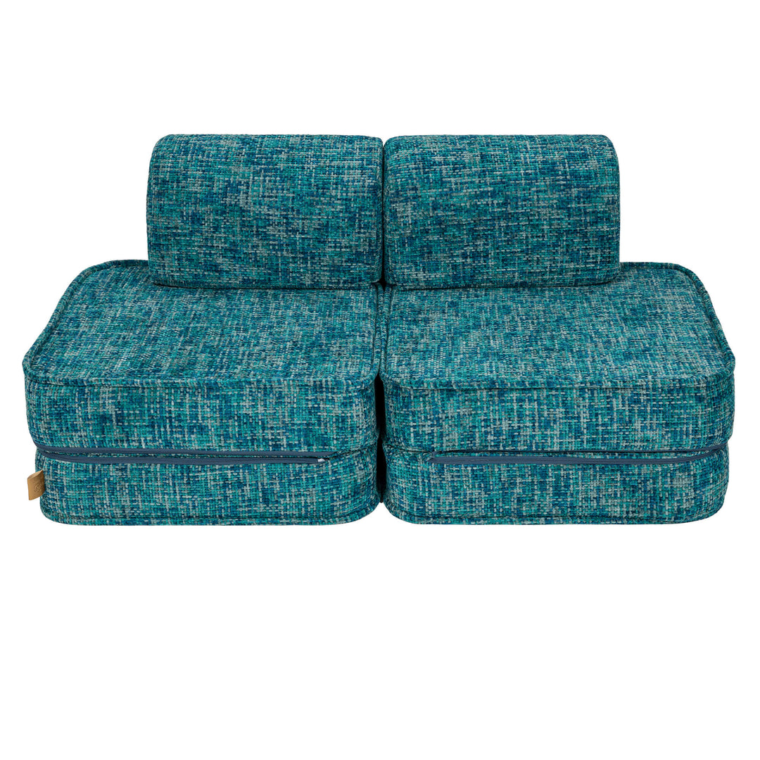 MeowBaby Tangle Pocket Kids Sofa - Basic - Lagoon Blue