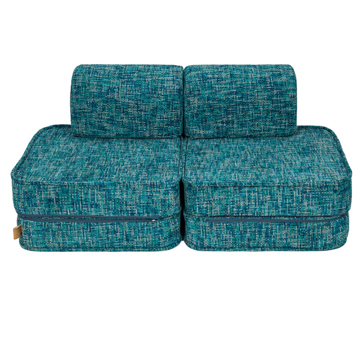 MeowBaby Tangle Pocket Kids Sofa - Basic - Lagoon Blue
