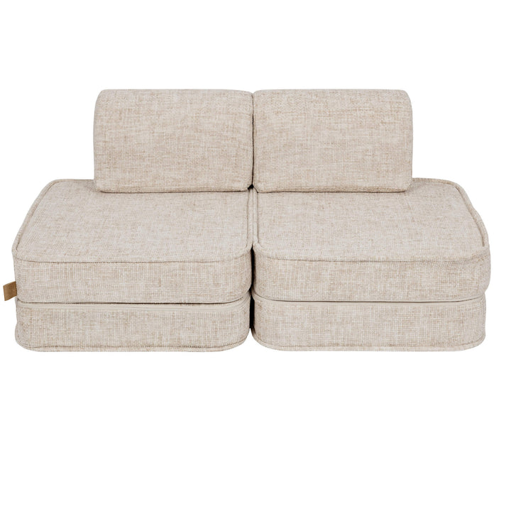 MeowBaby Tangle Pocket Kids Sofa - Basic - Marshmallow Beige