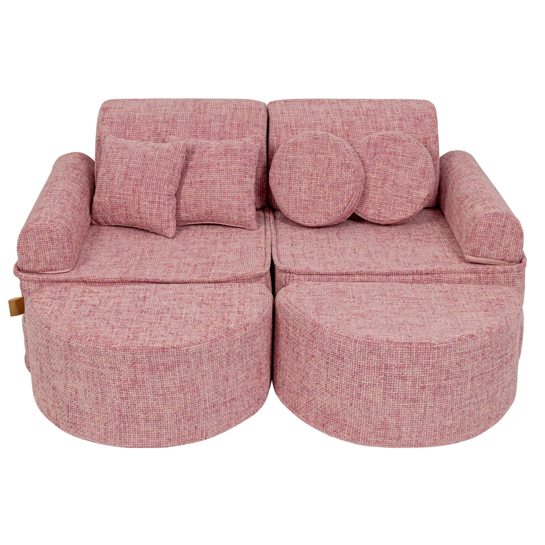 MeowBaby Tangle Pocket Kids Sofa - Max - Bubblegum Pink