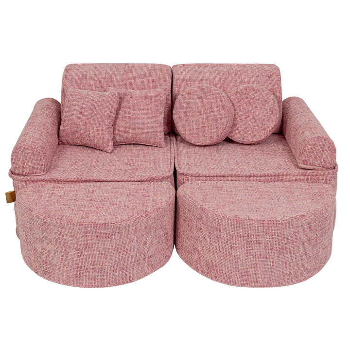 MeowBaby Tangle Pocket Kids Sofa - Max - Bubblegum Pink