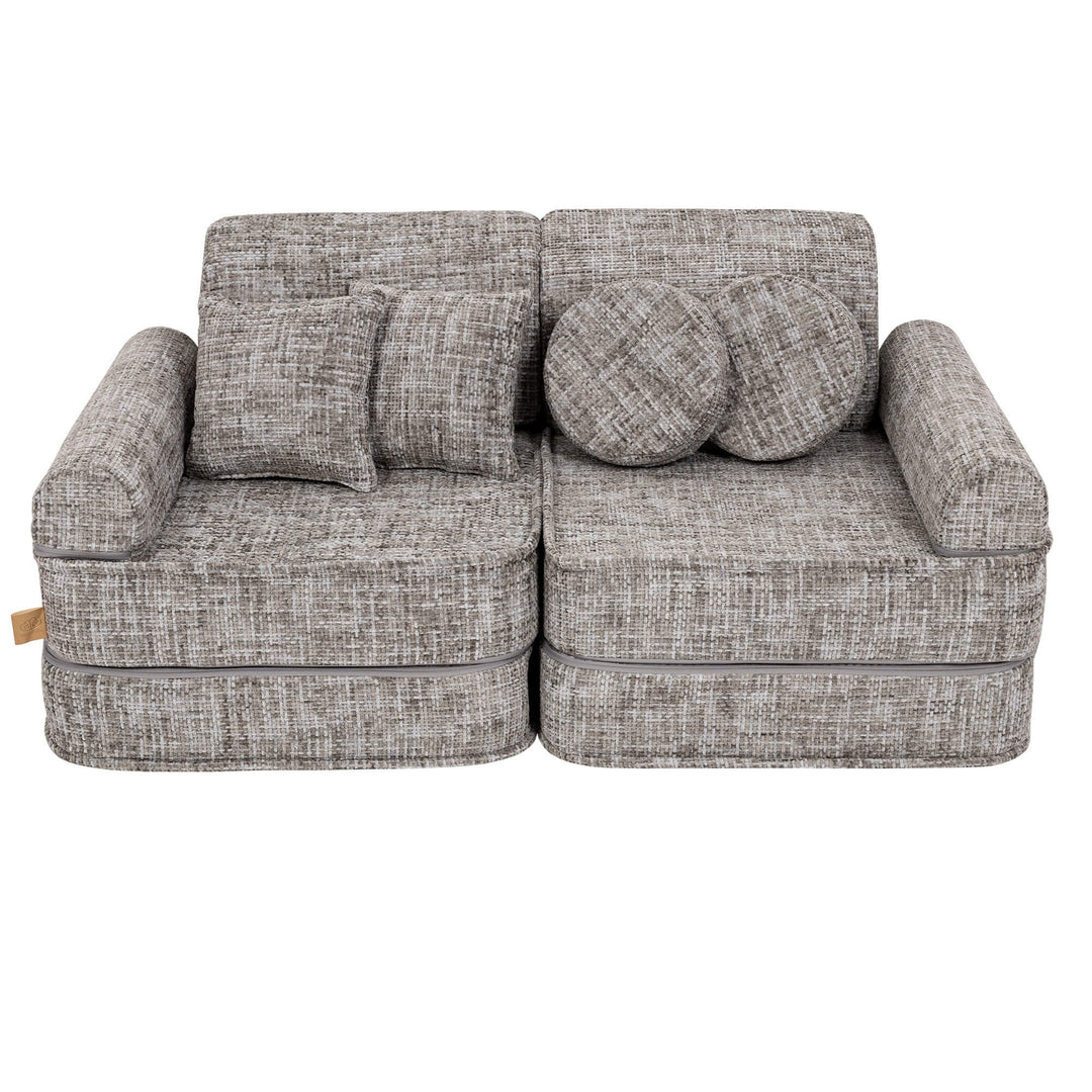 MeowBaby Tangle Pocket Kids Sofa - Plus - Moon Grey