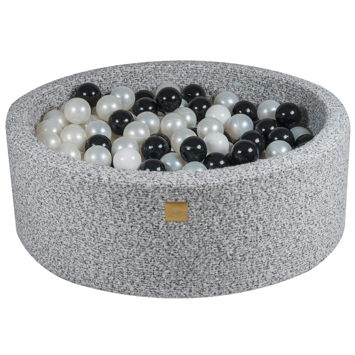 MeowBaby® Boucle Marled Grey Round Ball Pit Ball Pits MeowBaby 