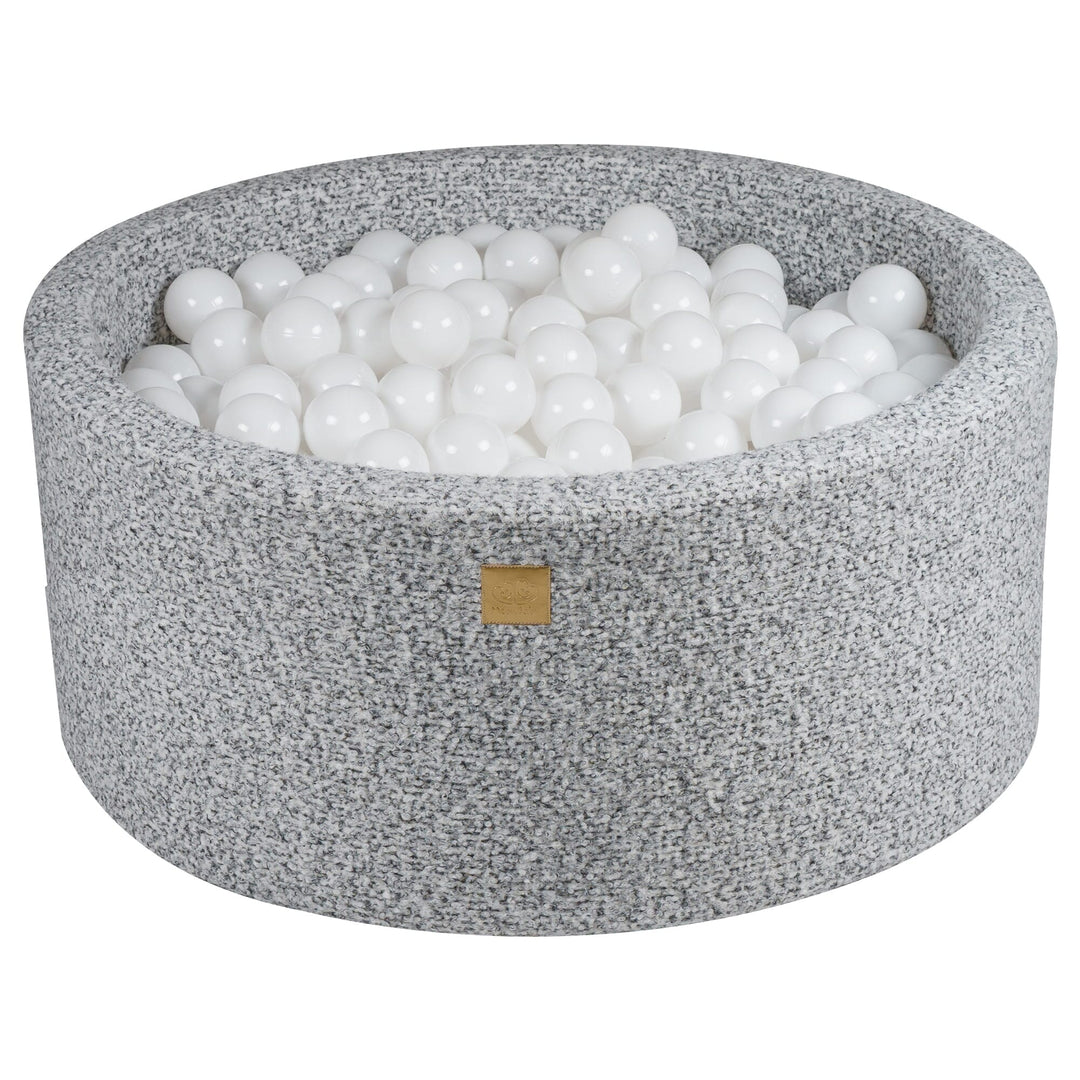 MeowBaby® Boucle Marled Grey Round Ball Pit Ball Pits MeowBaby 