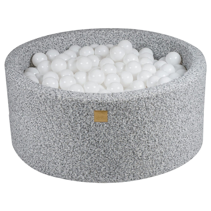 MeowBaby® Boucle Marled Grey Round Ball Pit Ball Pits MeowBaby 