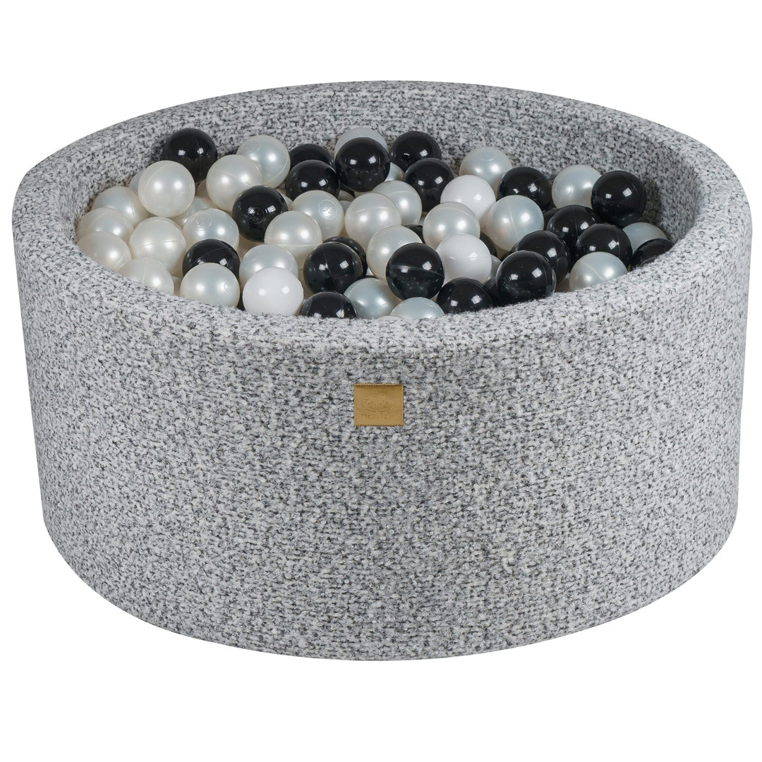 MeowBaby® Boucle Marled Grey Round Ball Pit Ball Pits MeowBaby 