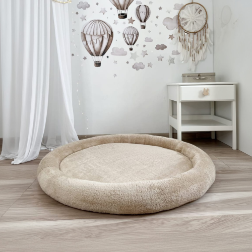 Monio for Kids Beige Plush Padded Nest Playmat, product photo